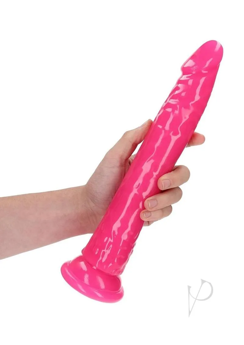 Realrock Slim Dildo 11 Gitd Pink