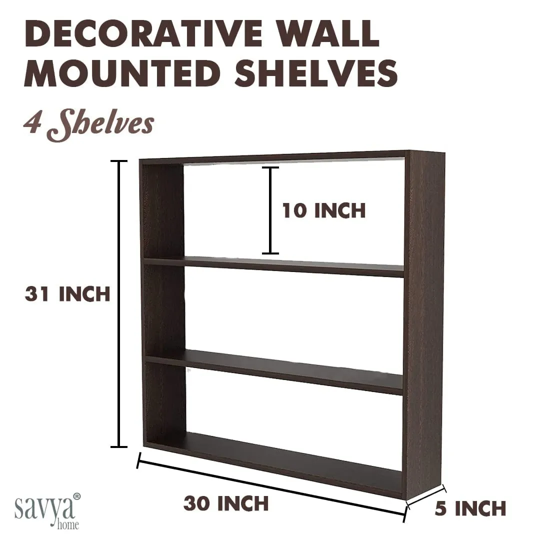 SAVYA HOME Kitchen Shelves for Kitchen/Wall Shelf/Kitchen Storage Shelf for Home,Bathroom Wall Stand - Black