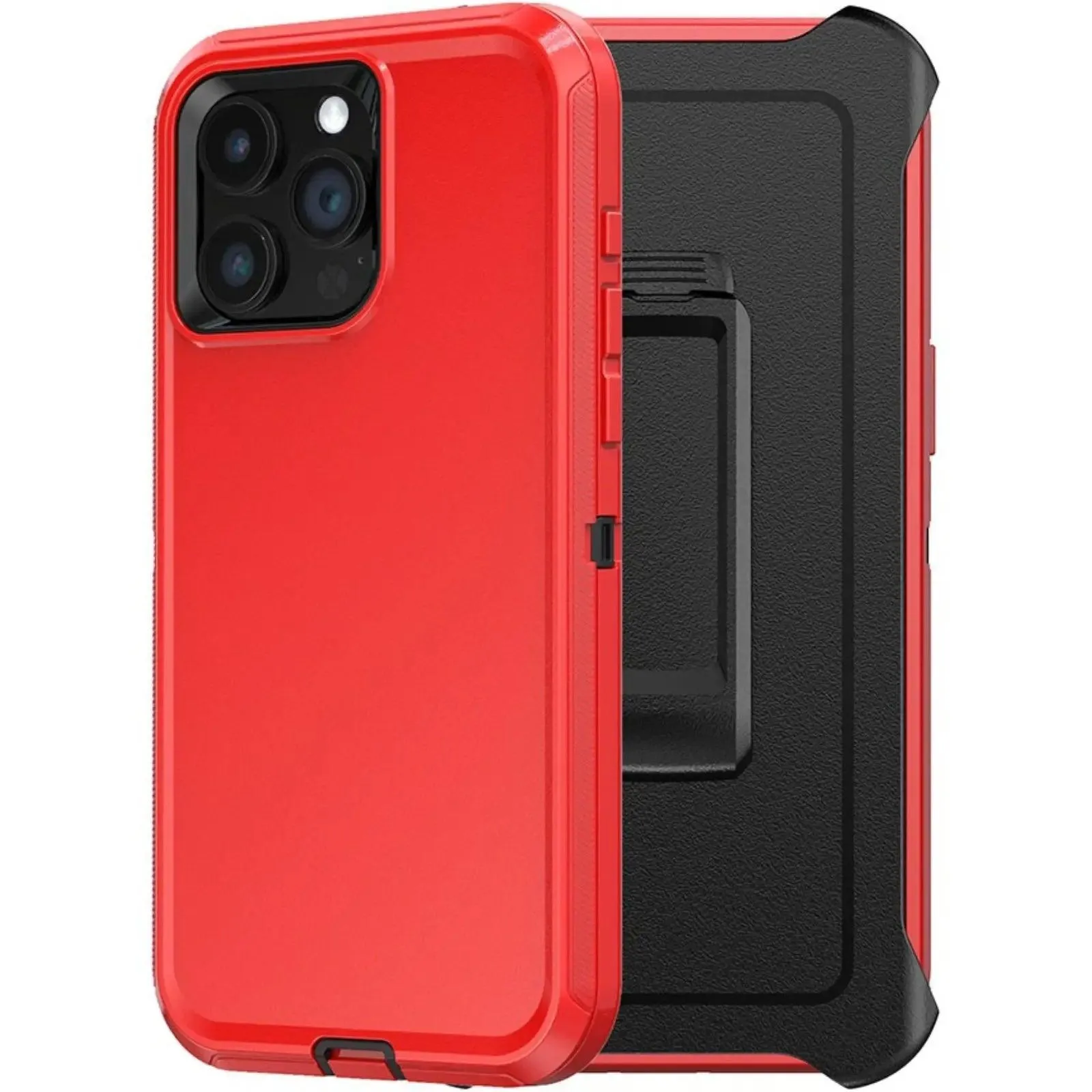 Shockproof Robot Armorr Hard Plastic Case with Belt Clip for iPhone 15 Pro