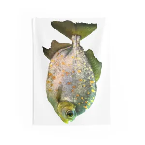 Silver Fish with Specs Indoor Wall Tapestries