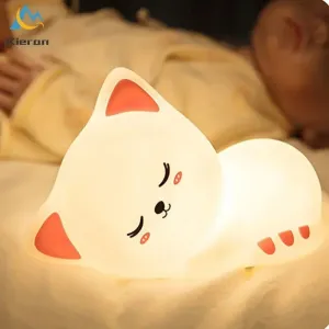 Soft Silicone Cat LED USB Rechargeable Night Light