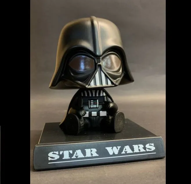 Star Wars | Darth Vader Bobblehead | With Mobile Holder For Cars, Desk, Study Table  |13 Cm |