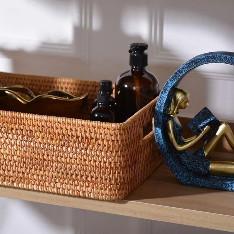 Storage Basket for Shelves, Rectangle Storage Basket for Toys, Storage Baskets for Bathroom, Kitchen Storage Baskets