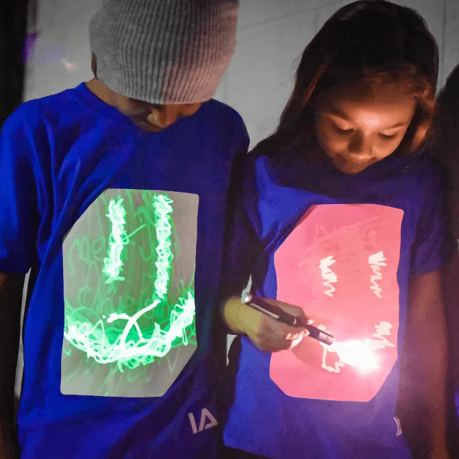 Super Green Glow In The Dark Royal Blue T-shirt