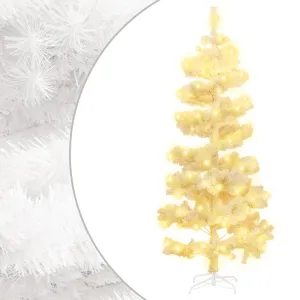 Swirl Pre-lit Christmas Tree with Stand White 150 cm PVC