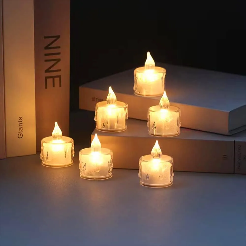 The Decor Affair 24 Pcs Flameless Electric Candles: Craft Unforgettable Evenings with The Mesmerizing Flicker of Tea Lights, Providing a Truly Realistic Candlelight