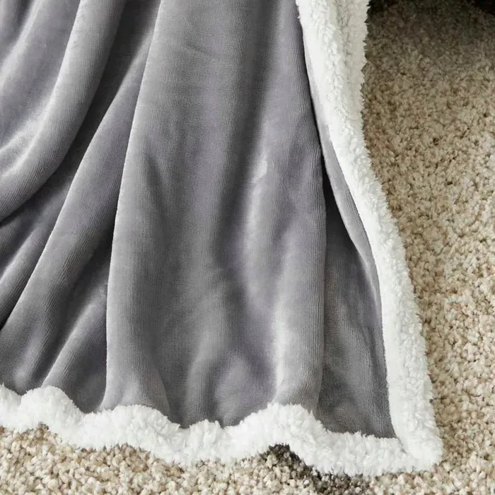 Throw Blankets SN102 Light Grey Throw Blanket