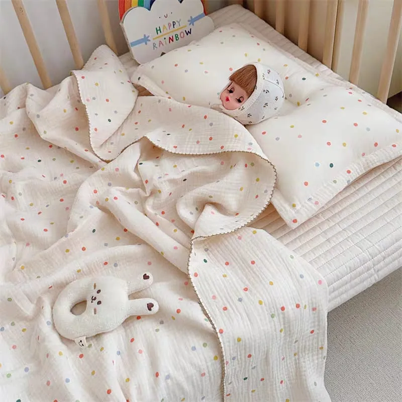 Ultra-Soft 100% Cotton Muslin Swaddle Blanket – Air Conditioned Quilt, Perfect for Spring & Summer