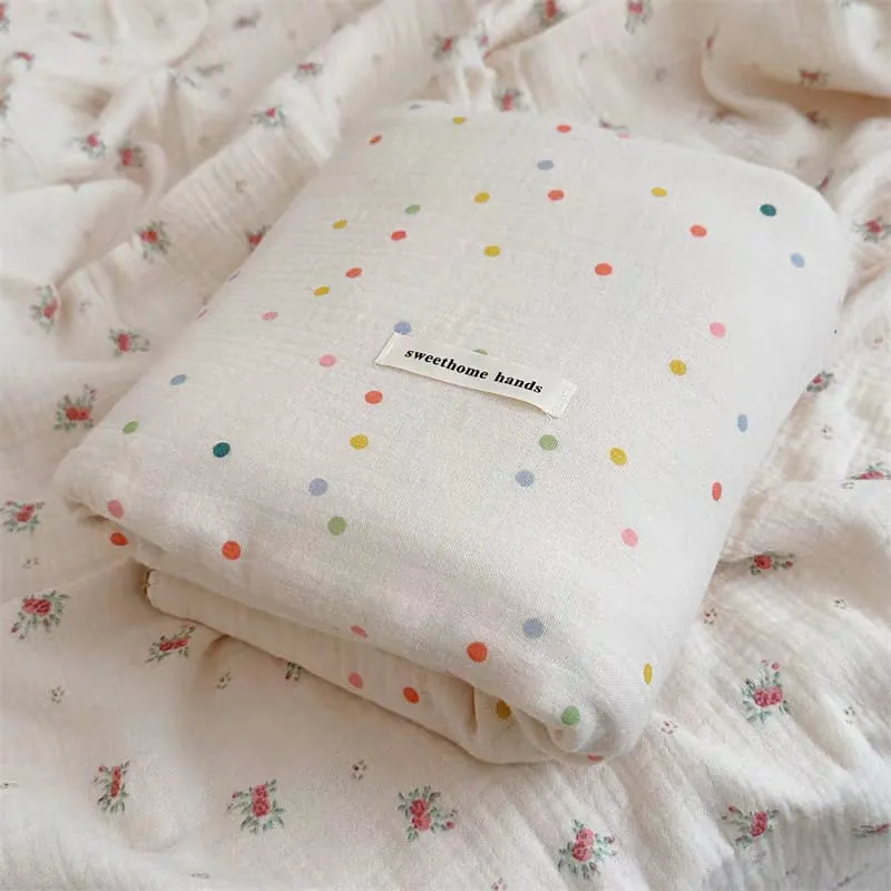 Ultra-Soft 100% Cotton Muslin Swaddle Blanket – Air Conditioned Quilt, Perfect for Spring & Summer