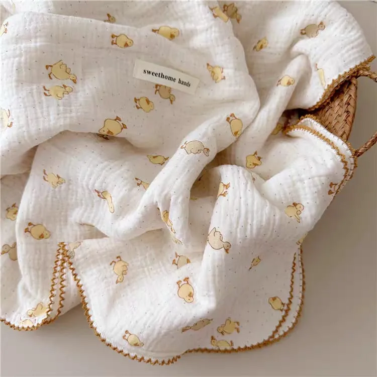 Ultra-Soft 100% Cotton Muslin Swaddle Blanket – Air Conditioned Quilt, Perfect for Spring & Summer