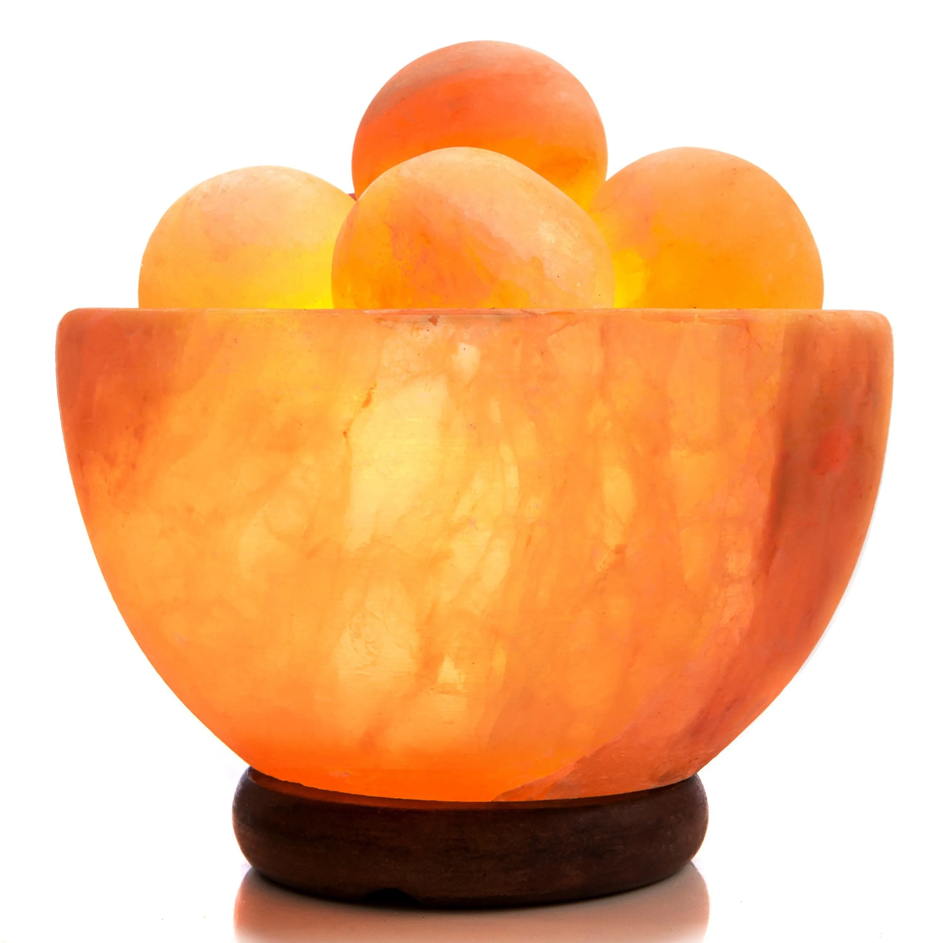 UMAID Natural Himalayan Rock Sea Salt Lamp Bowl with 6 Heated Salt