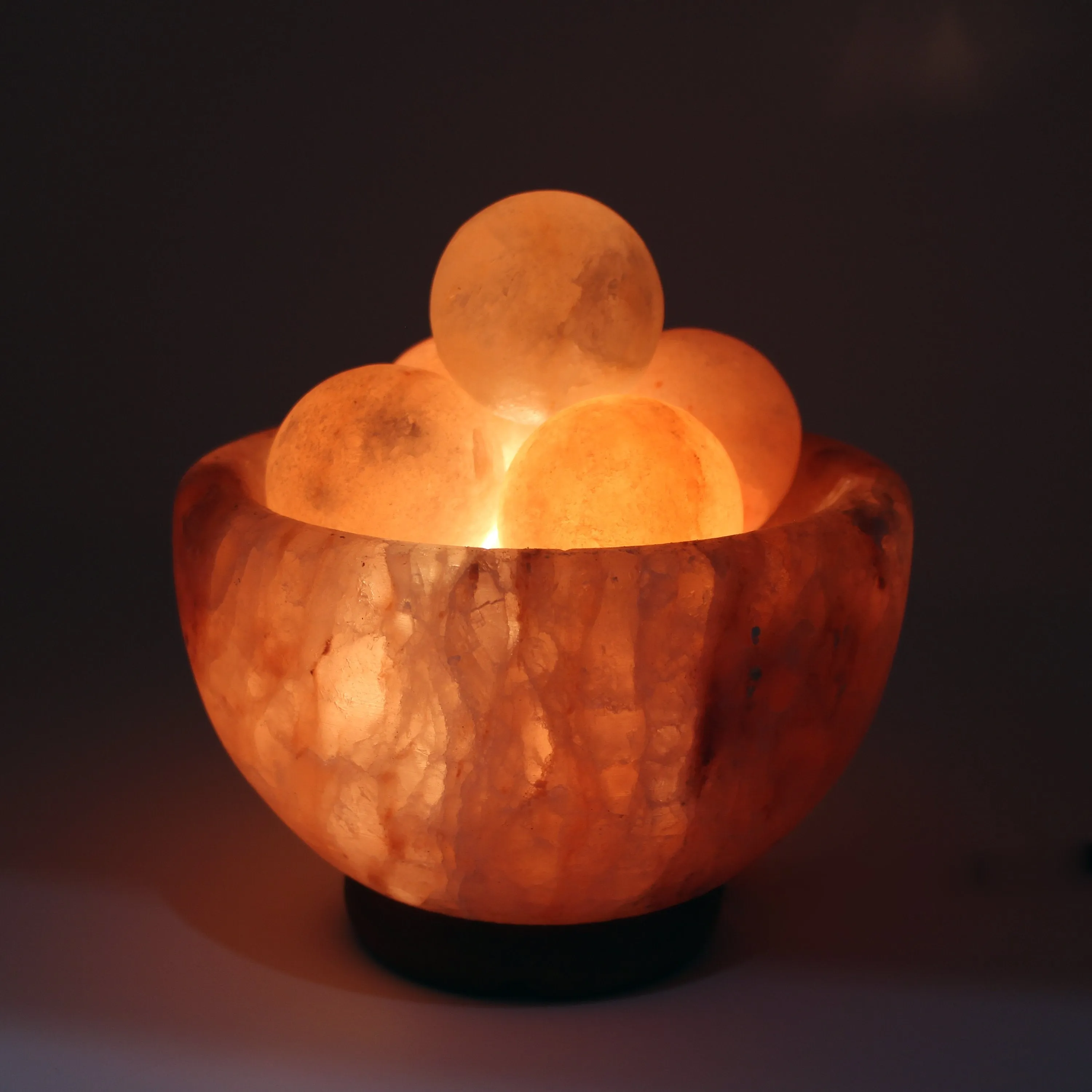 UMAID Natural Himalayan Rock Sea Salt Lamp Bowl with 6 Heated Salt