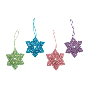 Vintage Beaded Star Ornament, Asst. of 4