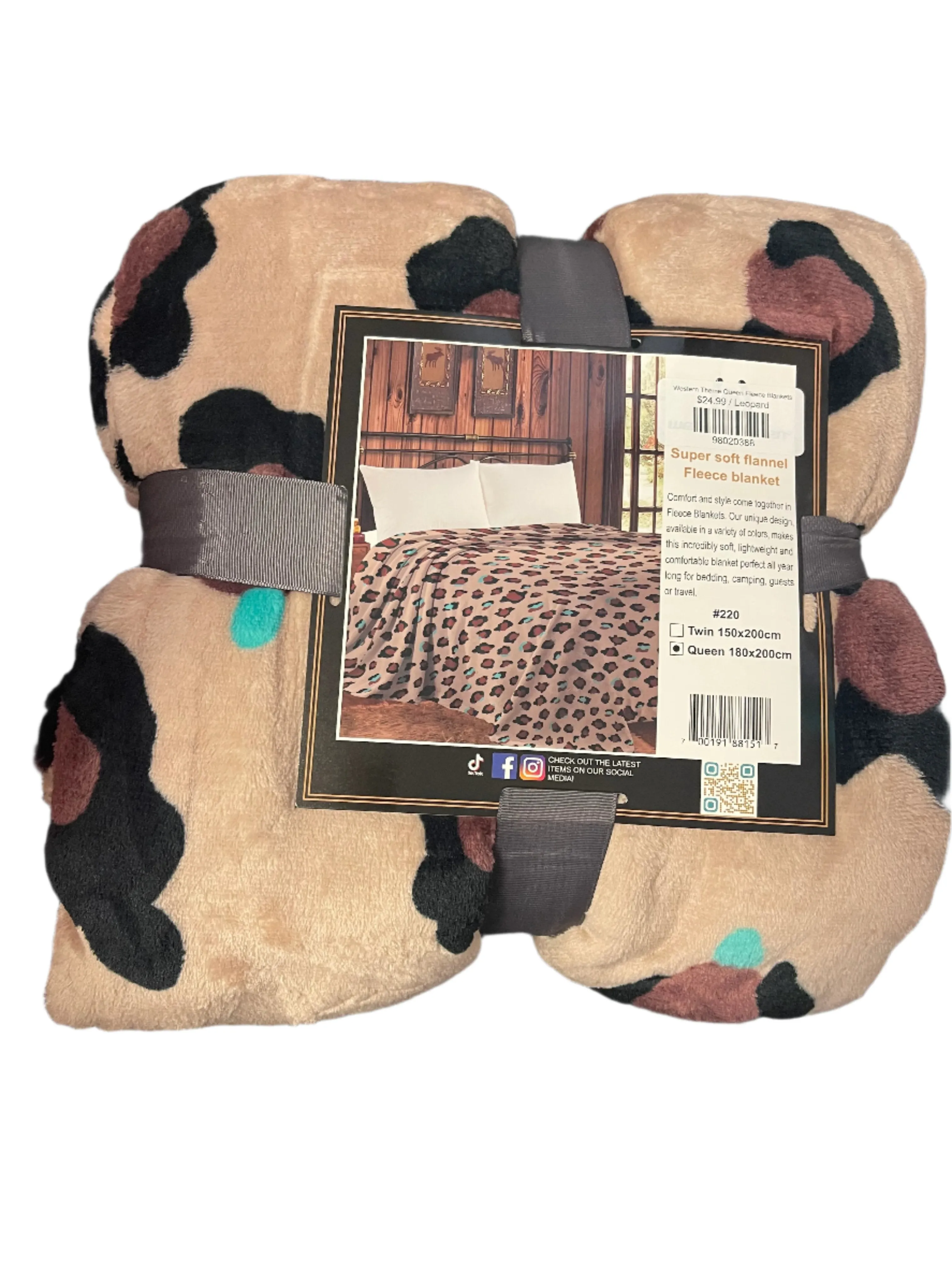 Western Theme Queen Fleece Blankets