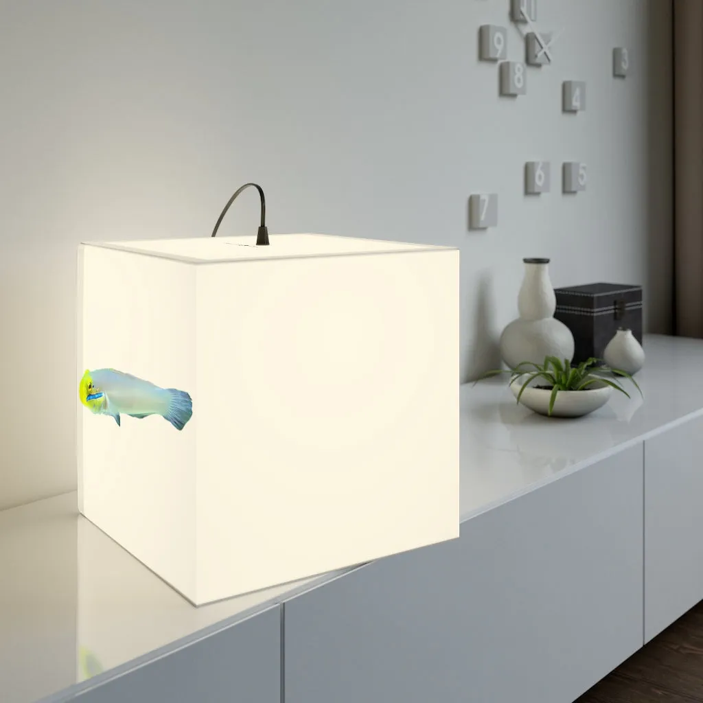 Yellow and White Fish Personalized Lamp