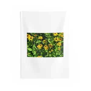 Yellow Flowers Indoor Wall Tapestries