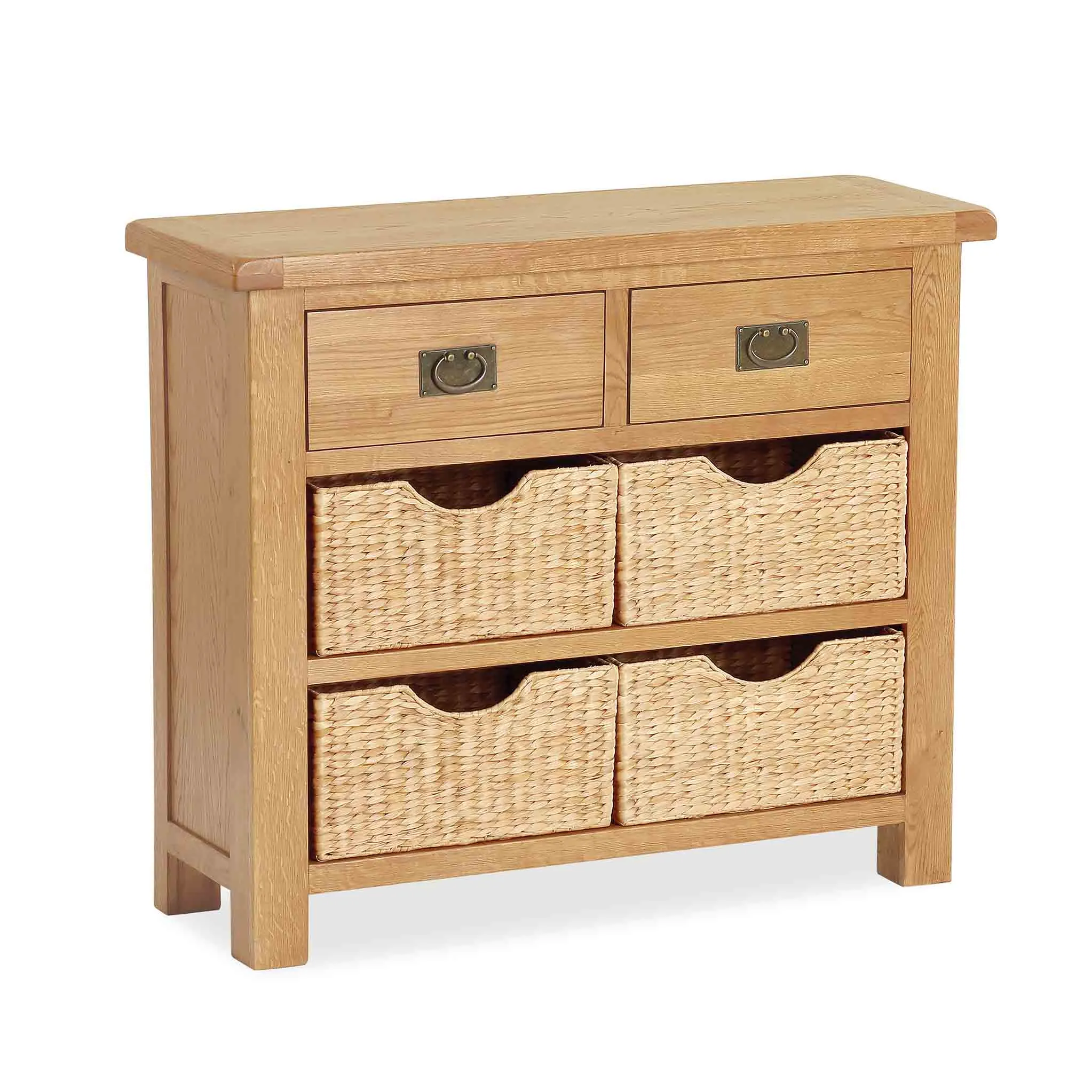 Zelah Oak Small Sideboard with Baskets